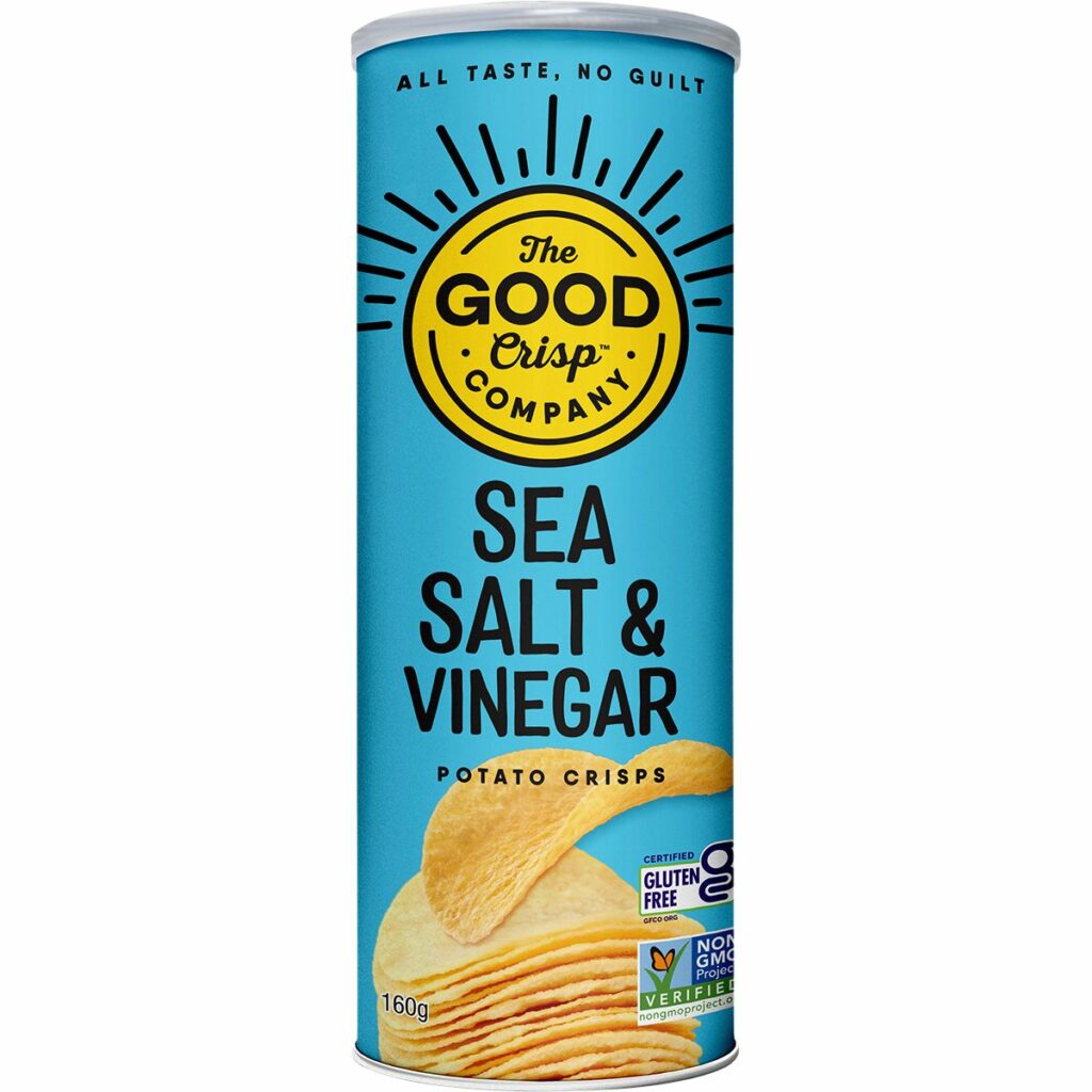 The Good Crisp company sea salt and vinegar potato crisps