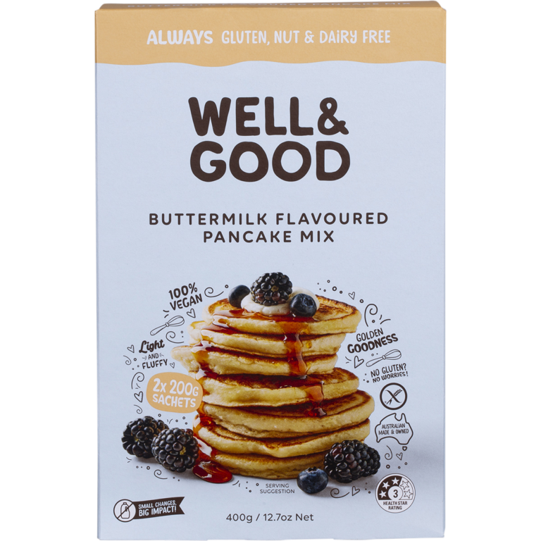 Well & Good buttermilk flavoured pancake mix