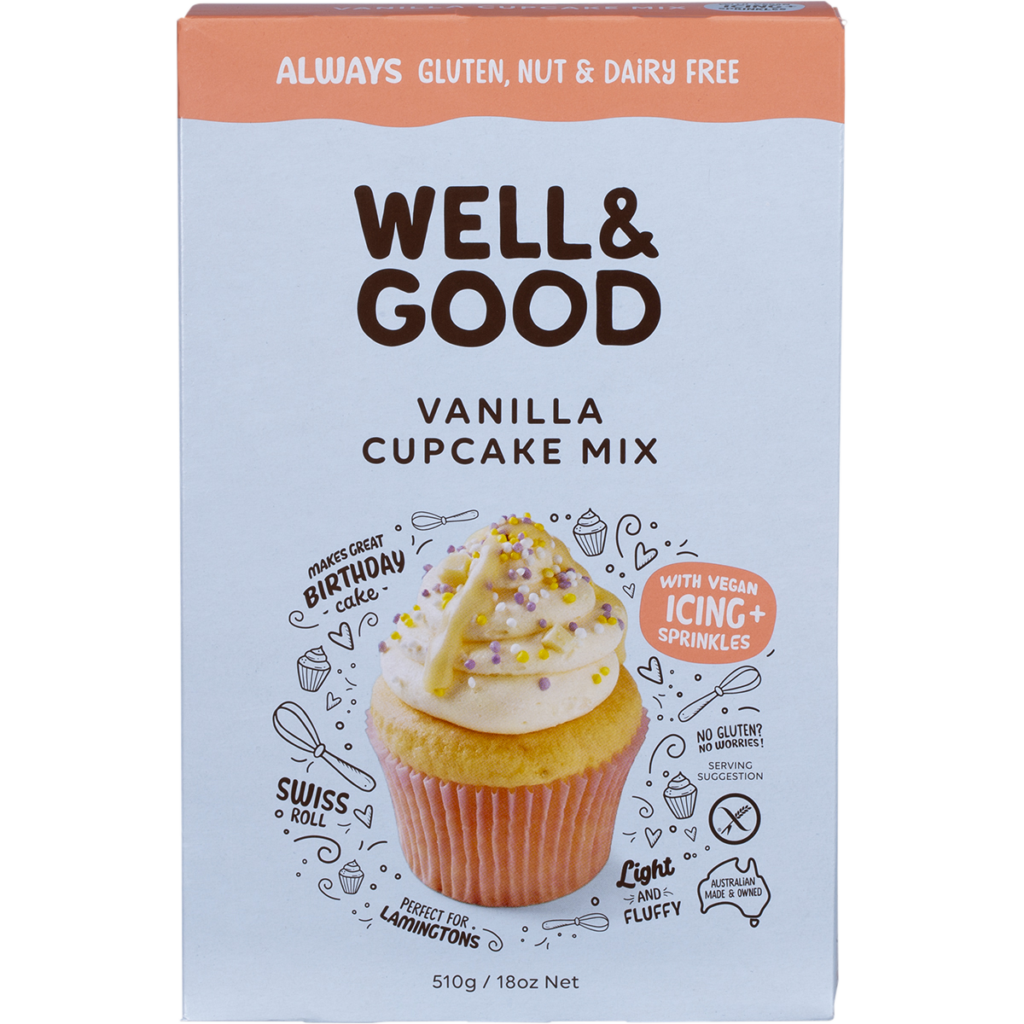 Well & Good vanilla cupcake mix