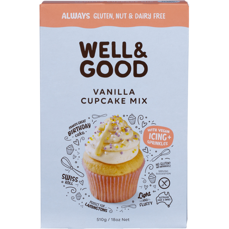 Well & Good vanilla cupcake mix