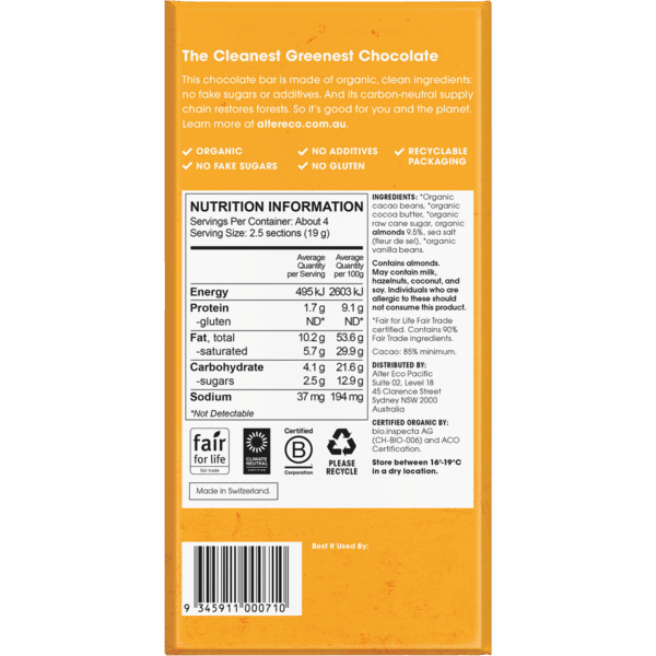 Chocolate Organic Dark Almonds Blackout - 75g - Image 2